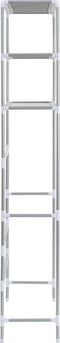 vidaXL - Opbergrek - voor - boven - wasmachine - 3-laags - 69x28x169 - cm - zilver