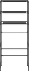 vidaXL - Opbergrek - voor - boven - wasmachine - 3-laags - 69x28x169 - cm - zwart