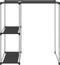 vidaXL - Opbergrek - voor - boven - wasmachine - 87x55x90,5 - cm - ijzer - grijs