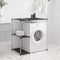 vidaXL - Opbergrek - voor - boven - wasmachine - 87x55x90,5 - cm - ijzer - zwart