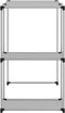 vidaXL - Opbergrek - voor - boven - wasmachine - 87x55x90,5 - cm - ijzer - grijs
