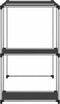 vidaXL - Opbergrek - voor - boven - wasmachine - 87x55x90,5 - cm - ijzer - zwart