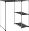 vidaXL - Opbergrek - voor - boven - wasmachine - 87x55x90,5 - cm - ijzer - zwart