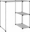 vidaXL - Opbergrek - voor - boven - wasmachine - 87x55x90,5 - cm - ijzer - grijs