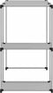 vidaXL - Opbergrek - voor - boven - wasmachine - 87x55x90,5 - cm - ijzer - grijs