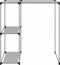 vidaXL - Opbergrek - voor - boven - wasmachine - 87x55x90,5 - cm - ijzer - grijs