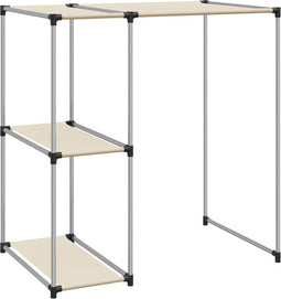 vidaXL - Opbergrek - voor - boven - wasmachine - 87x55x90,5cm - ijzer - crèmekleurig