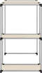 vidaXL - Opbergrek - voor - boven - wasmachine - 87x55x90,5cm - ijzer - crèmekleurig
