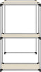 vidaXL - Opbergrek - voor - boven - wasmachine - 87x55x90,5cm - ijzer - crèmekleurig