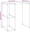 vidaXL - Opbergrek - voor - boven - wasmachine - 87x55x90,5cm - ijzer - crèmekleurig