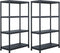 vidaXL - Opbergrekken - 2 - st - 200 - kg - 80x40x138 - cm - kunststof - zwart