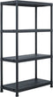 vidaXL - Opbergrekken - 2 - st - 200 - kg - 80x40x138 - cm - kunststof - zwart