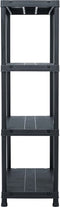 vidaXL - Opbergrekken - 2 - st - 200 - kg - 80x40x138 - cm - kunststof - zwart