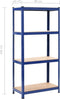 vidaXL - Opbergrekken - 2 - st - 80x40x160 - cm - staal - en - MDF - blauw