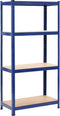 vidaXL - Opbergrekken - 2 - st - 80x40x160 - cm - staal - en - MDF - blauw