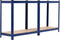 vidaXL - Opbergrekken - 2 - st - 80x40x160 - cm - staal - en - MDF - blauw