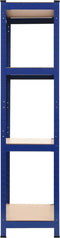 vidaXL - Opbergrekken - 2 - st - 80x40x160 - cm - staal - en - MDF - blauw