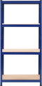 vidaXL - Opbergrekken - 2 - st - 80x40x160 - cm - staal - en - MDF - blauw