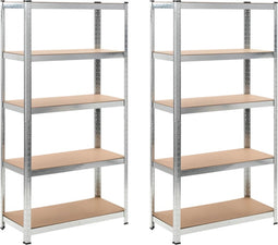vidaXL - Opbergrekken - 2 - st - 90x40x180 - cm - MDF