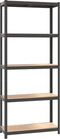vidaXL - Opbergrekken - 5-laags - 3 - st - staal - & - bewerkt - hout - antracietkleurig