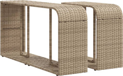 vidaXL - Opbergschappen - 2 - st - poly - rattan - beige