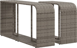 vidaXL - Opbergschappen - 2 - st - poly - rattan - grijs