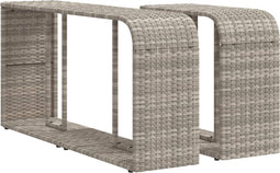 vidaXL - Opbergschappen - 2 - st - poly - rattan - lichtgrijs