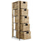 vidaXL - Opbergset - met - 5 - manden - 25,5x37x100 - cm - waterhyacint