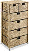 vidaXL - Opbergset - met - 6 - manden - 47x37x100 - cm - waterhyacint