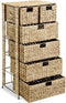 vidaXL - Opbergset - met - 6 - manden - 47x37x100 - cm - waterhyacint
