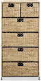 vidaXL - Opbergset - met - 6 - manden - 47x37x100 - cm - waterhyacint