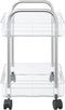 vidaXL - Opbergtrolley - 2-laags - 37x28x43,5 - cm - acryl - transparant