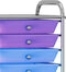 vidaXL - Opbergtrolley - met - 10 - lades - mobiel - kunststof - meerkleurig