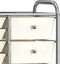 vidaXL - Opbergtrolley - met - 15 - lades - mobiel - XXL - kunststof - wit