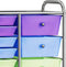vidaXL - Opbergtrolley - met - 15 - lades - mobiel - XXL - kunststof - meerkleurig