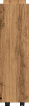 vidaXL - Opbergtrolley - smal - 3-laags - bewerkt - hout - artisanaal - eikenkleurig