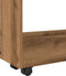 vidaXL - Opbergtrolley - smal - 3-laags - bewerkt - hout - artisanaal - eikenkleurig