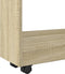 vidaXL - Opbergtrolley - smal - 3-laags - bewerkt - hout - sonoma - eikenkleurig