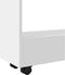 vidaXL - Opbergtrolley - smal - 3-laags - bewerkt - hout - wit