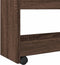 vidaXL - Opbergtrolley - smal - 4-laags - bewerkt - hout - bruin - eikenkleurig