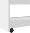 vidaXL - Opbergtrolley - smal - 4-laags - bewerkt - hout - wit