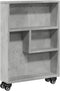 vidaXL - Opbergtrolley - smal - 48x13x68 - cm - bewerkt - hout - betongrijs