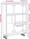 vidaXL - Opbergtrolley - smal - 48x13x68 - cm - bewerkt - hout - sonoma - eikenkleurig