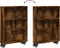 vidaXL - Opbergtrolley - smal - 48x13x68 - cm - bewerkt - hout - gerookt - eikenkleur