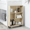 vidaXL - Opbergtrolley - smal - 48x13x68 - cm - bewerkt - hout - sonoma - eikenkleurig