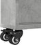 vidaXL - Opbergtrolley - smal - 48x13x68 - cm - bewerkt - hout - betongrijs