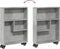 vidaXL - Opbergtrolley - smal - 48x13x68 - cm - bewerkt - hout - betongrijs