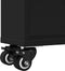 vidaXL - Opbergtrolley - smal - 48x13x68 - cm - bewerkt - hout - zwart