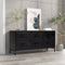 vidaXL - Opberkast - 110x30x45 - cm - massief - grenenhout - zwart