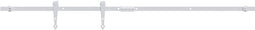 vidaXL - Ophangset - voor - minischuifdeur - 122 - cm - koolstofstaal - wit